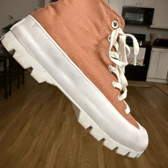 Converse High-Top Sneakers in Brown and White - Picture 3 of 14